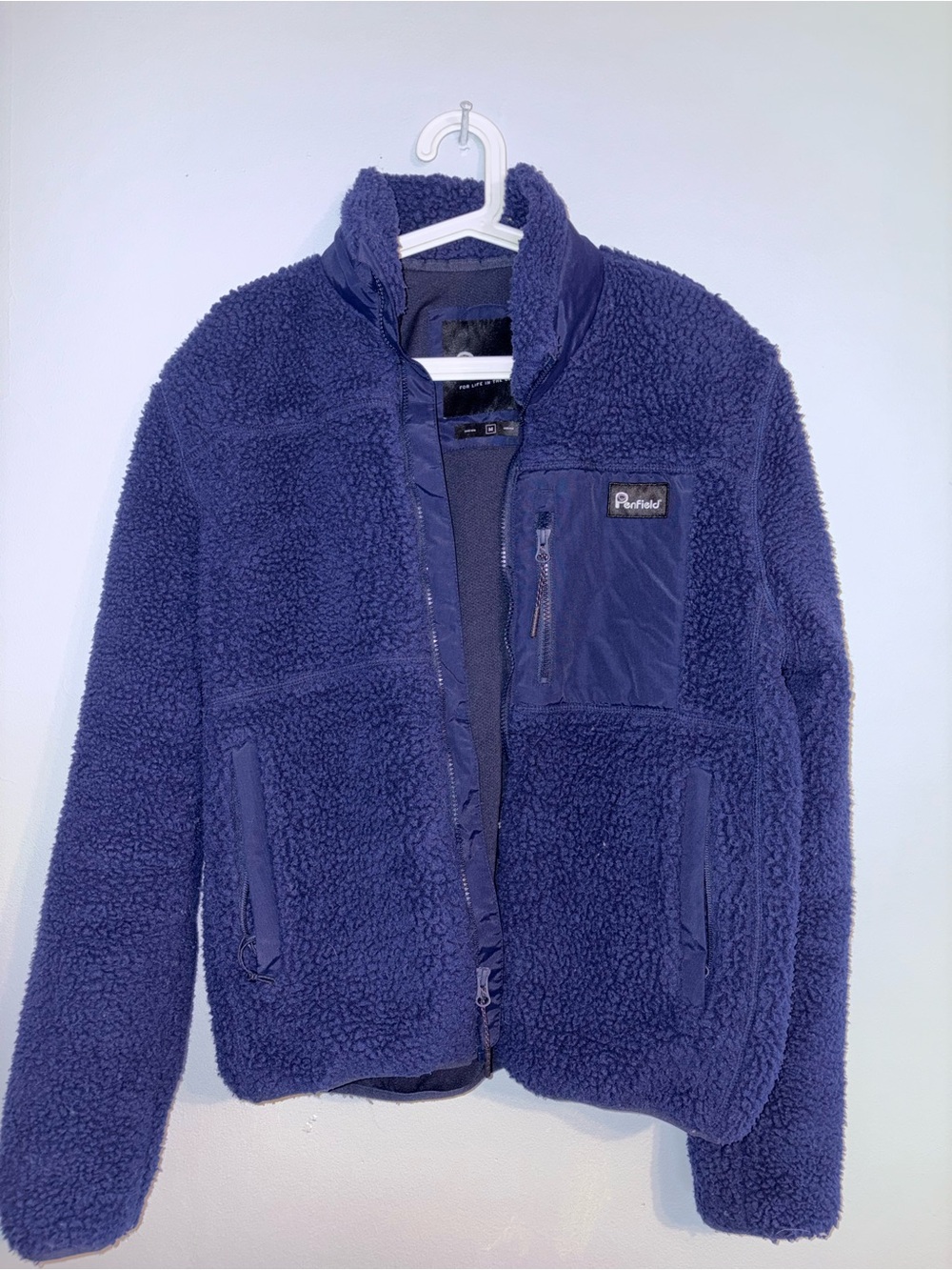 Penfield Navy Blue Sherpa Fleece Jacket